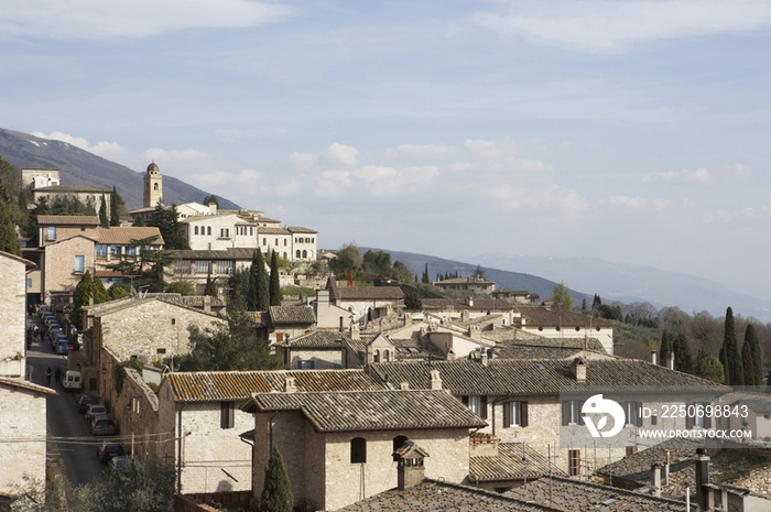 Italy, Umbria, Assisi, cityscape