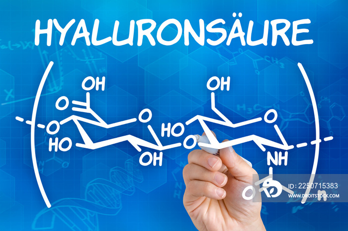 手绘透明质酸化学结构配方