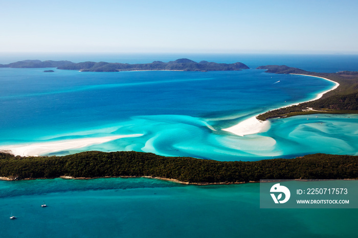 Whitehaven Beach aerial view Whitsunday Islands