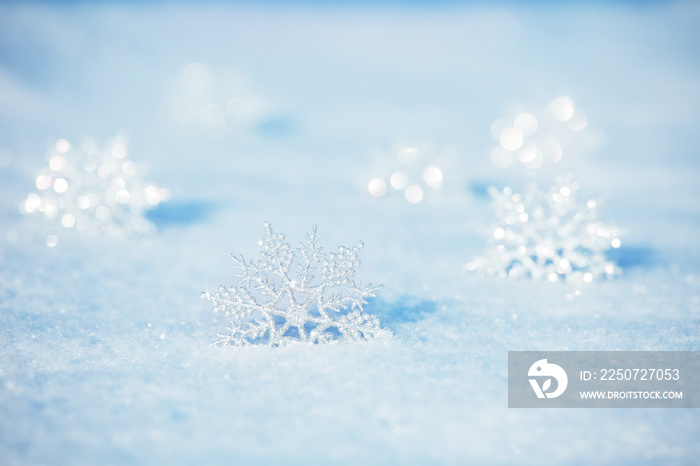 雪上的雪花