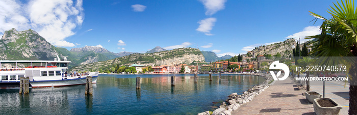 Torbole, hafen, panorama, gardasee, promenade，意大利