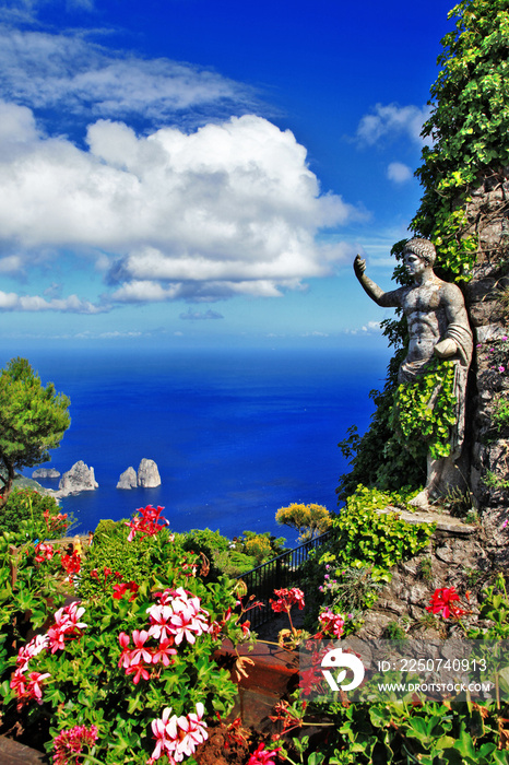 picturesque Capri island. Italian holidays