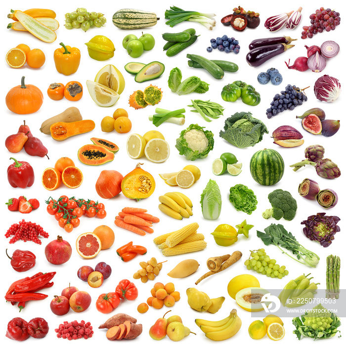 彩虹系列水果和蔬菜