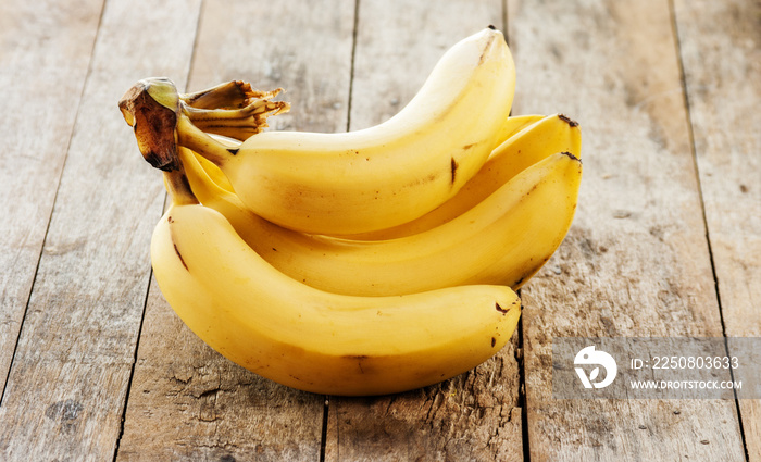 banana bunch on Wooden background