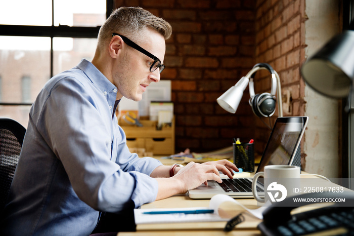 Businessman working in office