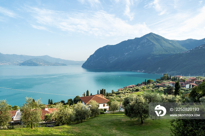 意大利-里瓦di Solto am Iseo See