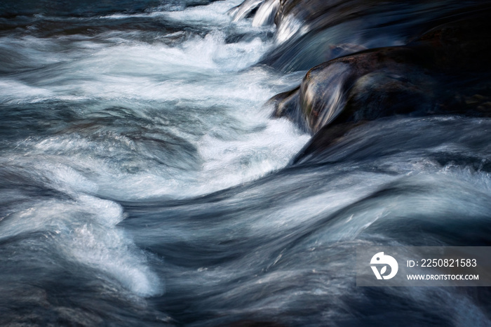 Detail of wild river flow