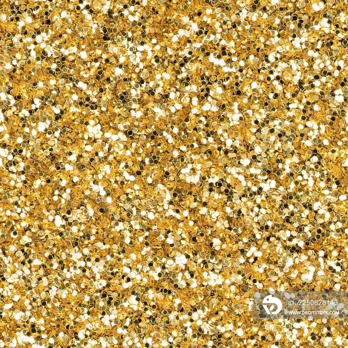 Golden уlegant glitter, sparkle confetti texture. Christmas abstract background. Ideal seamless patt