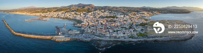 Panorama of Rethymno city at Crete, Greece