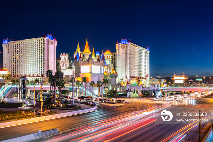 Las Vegas strip sunset