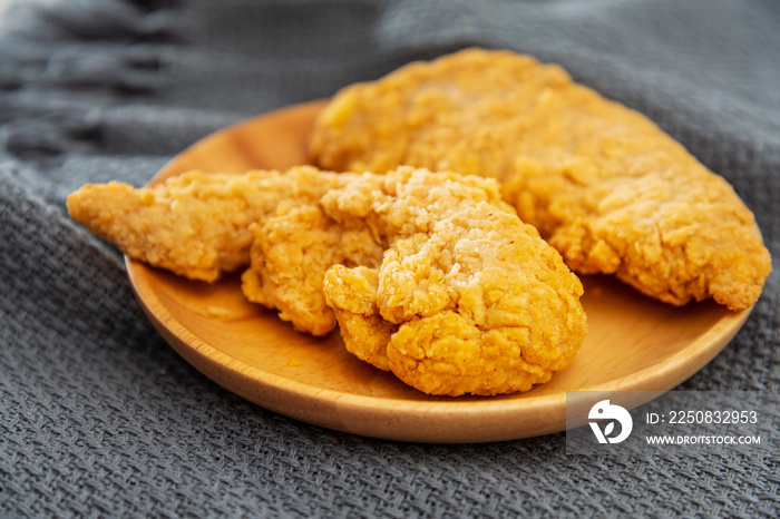 fried chicken wings on table