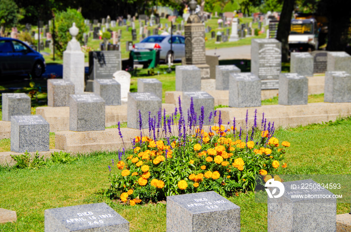 Canada, Nova Scotia, Halifax. Fairview Lawn Cemetery, memorial landmark home to victims on largest n