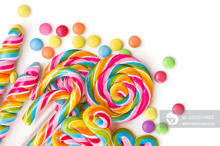 Set of colorful lollipops.