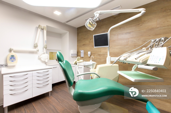 Dentist tools and professional children dentistry chair