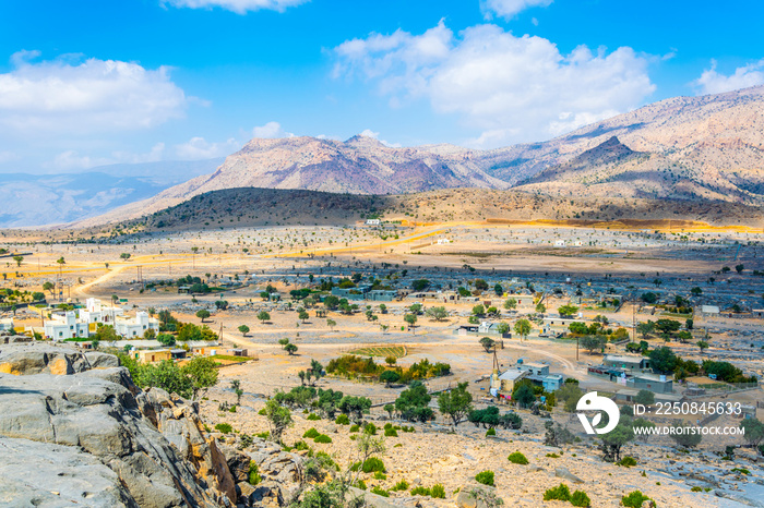 View over Jebel Shams mountain in Oman.