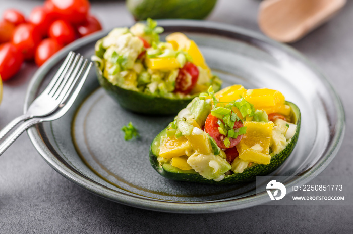 Stuffed avocado with vegetable