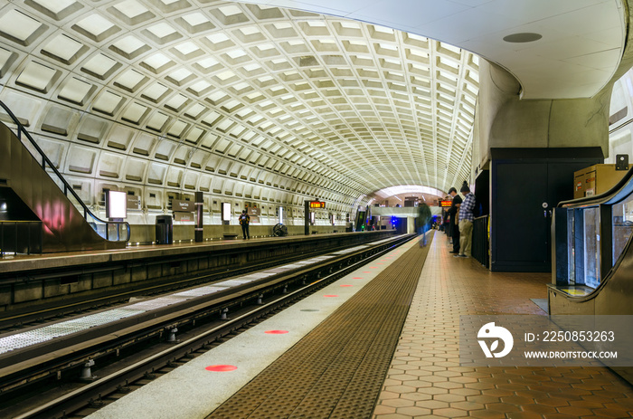 Interior View of an Underground Station