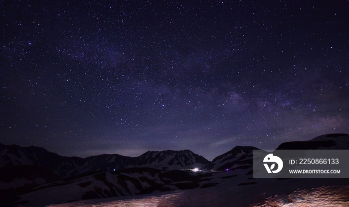 満天の星空　北アルプス 立山連峰