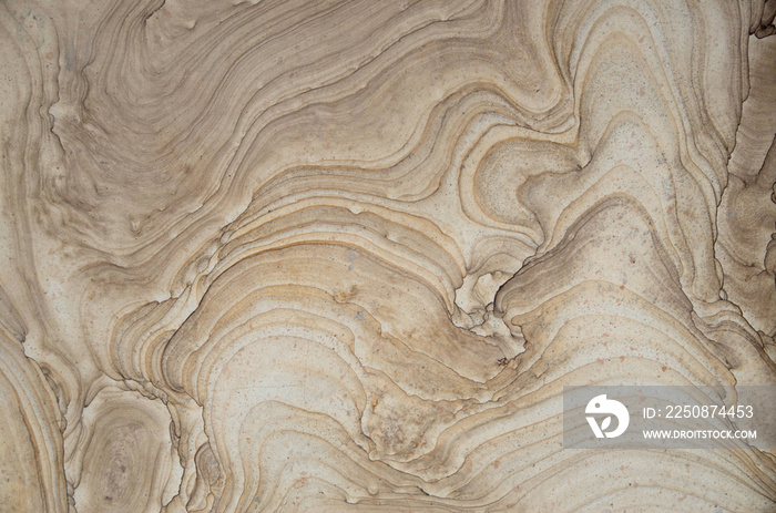 Relief polished sandstone with abstract ovals close