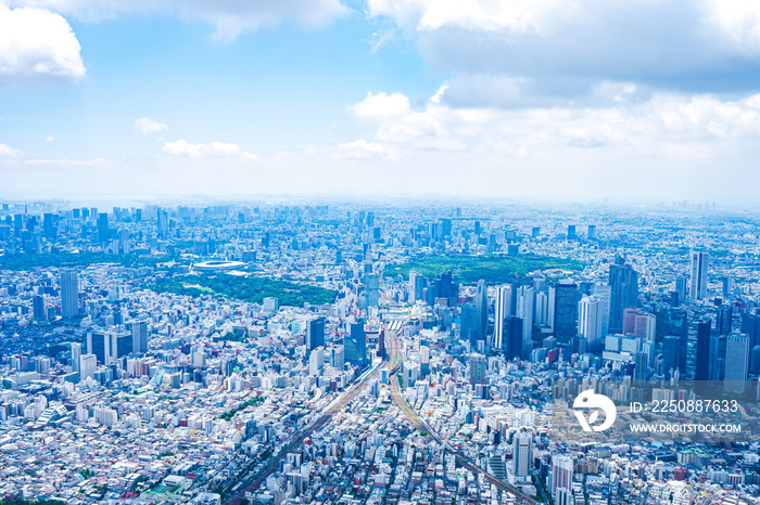 東京都心部・空撮写真