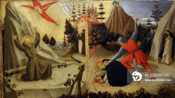 Fra Angelico: The stigmatization of St. Francis of Assisi and death of St. Peter Martyr