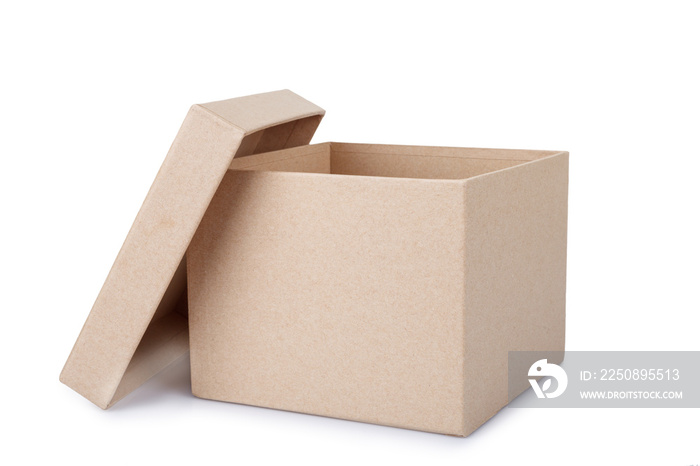 Cardboard box isolated on a white background