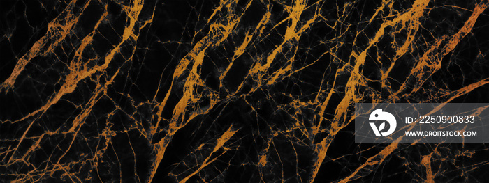 Black and golden marble texture for background or tiles floor decorative design.