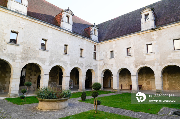 Cognac France picturesque city park and library hall building