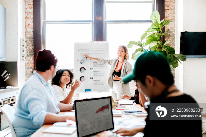 Diverse people in a meeting presentation