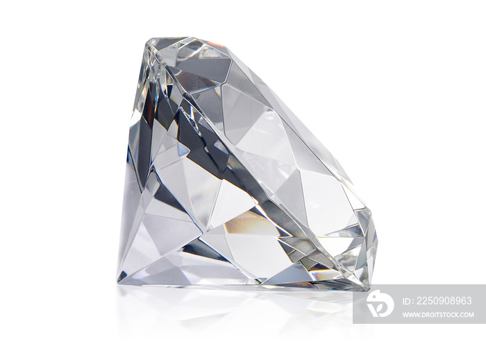 Dazzling diamond on white background