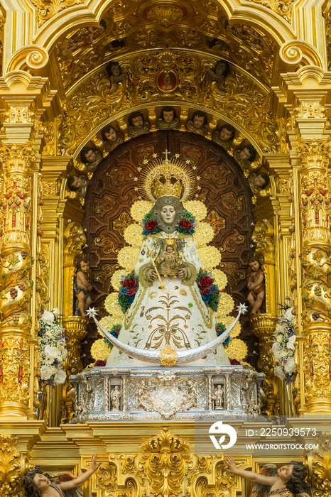 Rocio virgin in Huelva, famous procession in Spain