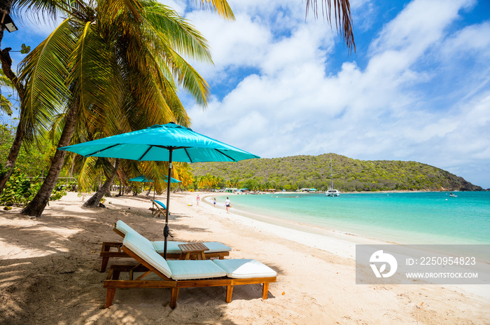 Idyllic beach at Caribbean