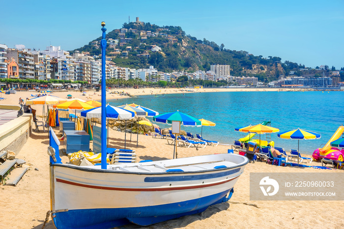 Blanes beach. Costa Brava, Catalonia, Spain