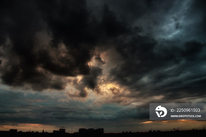 time lapse clouds over the city