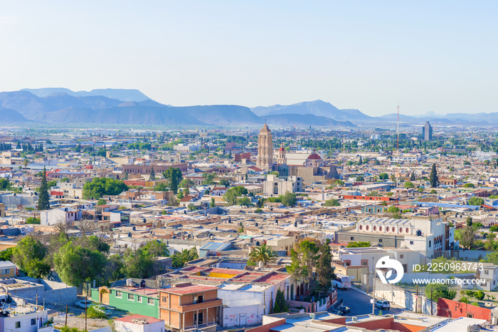 Panorama of the city of Saltillo in Mexico.