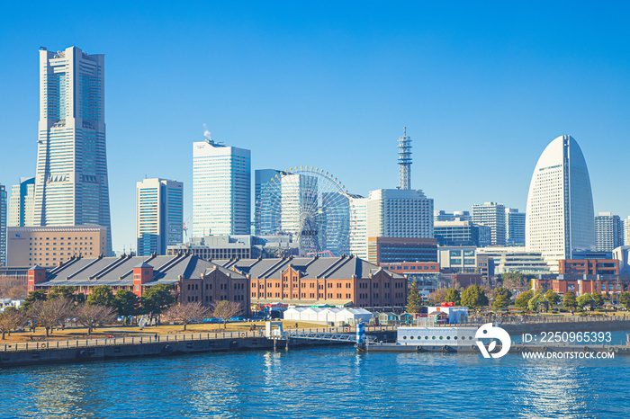 横浜みなとみらいの都市風景