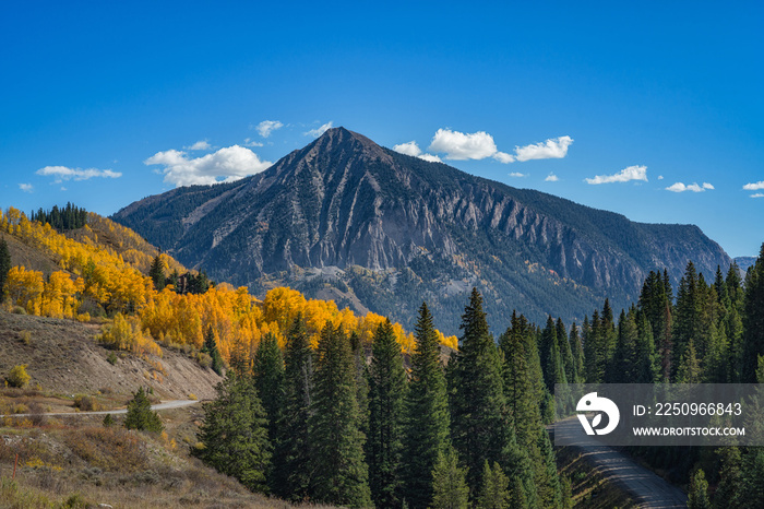 Crested Butte Mountain in autumn 