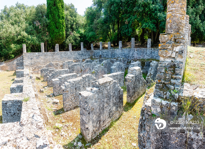 Roman Ruins and Remains at the island of Brijuni, Istria, Croatia