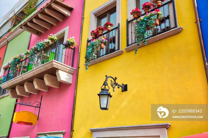 Monterrey, historic buildings in the center of the old city (Barrio Antiguo) at a peak tourist seaso