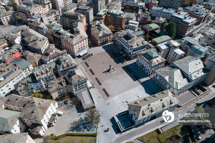 City of Sondrio, Garibaldi Square. View from above