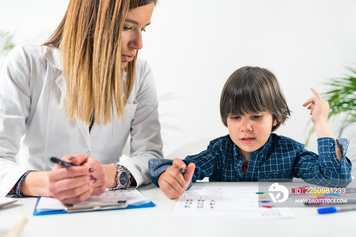 Psychology Test for Children - Toddler Doing Logic Test with Numbers