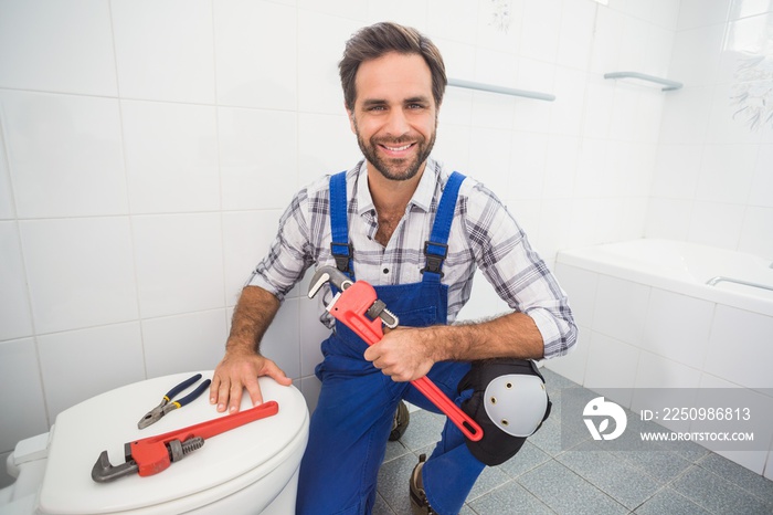 Plumber smiling at the camera