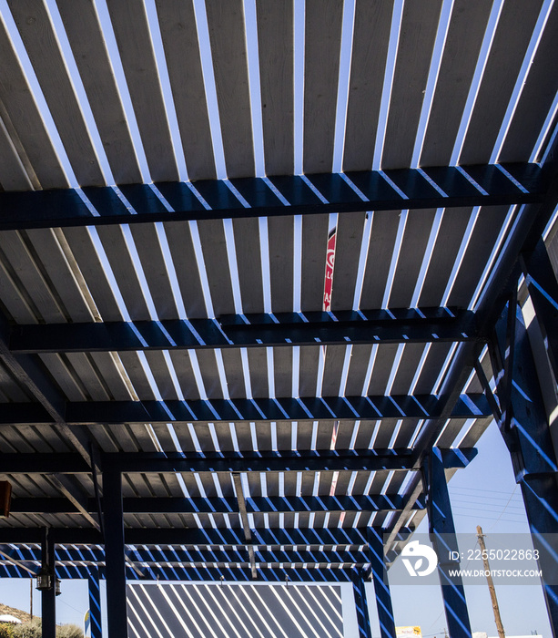 Textura de pérgola de madera