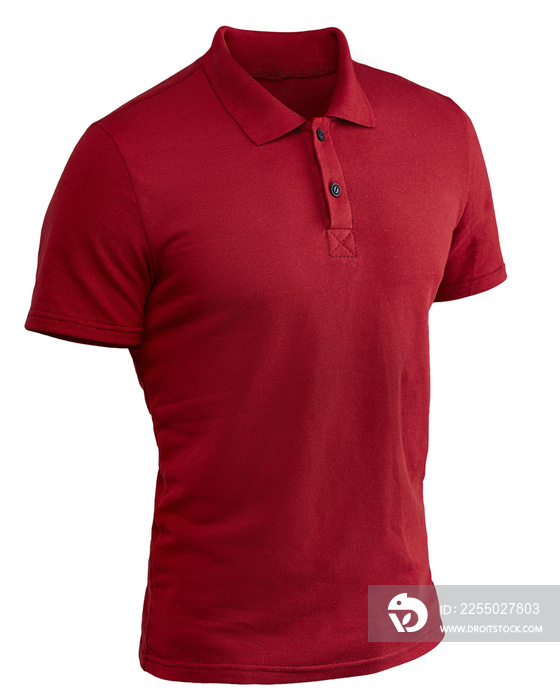 red polo shirt isolated on white background