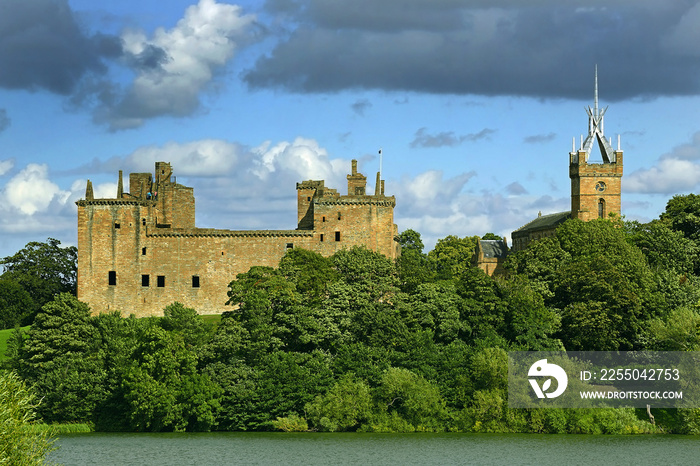 Ruins of Linlithgow Palace are situated in the West Lothian, 24 km west of Edinburgh. The palace was