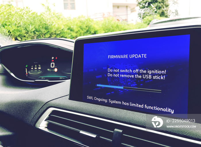 Firmware update on a modern car