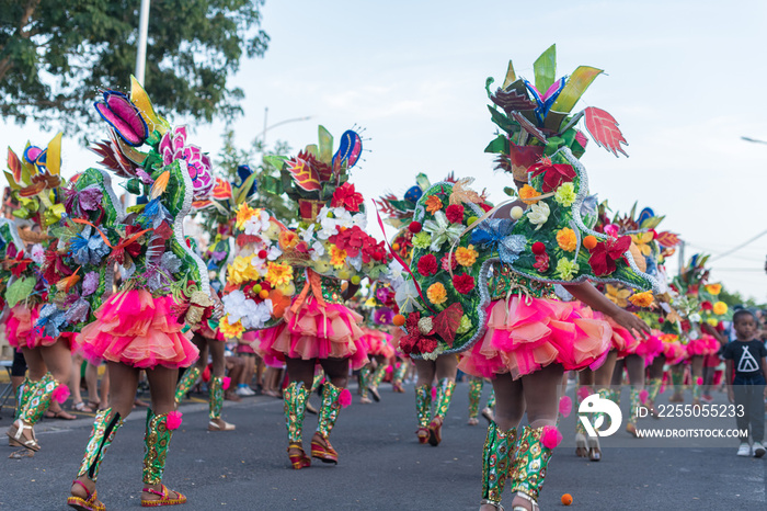 Femmes déguisées durant le carnaval