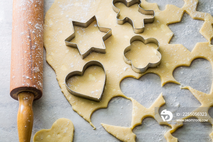 Preparation for baking the delicious milky biscuits