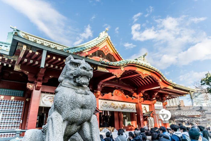 東京都千代田区神田にある神社の初詣の風景