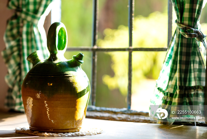 painted green bowl